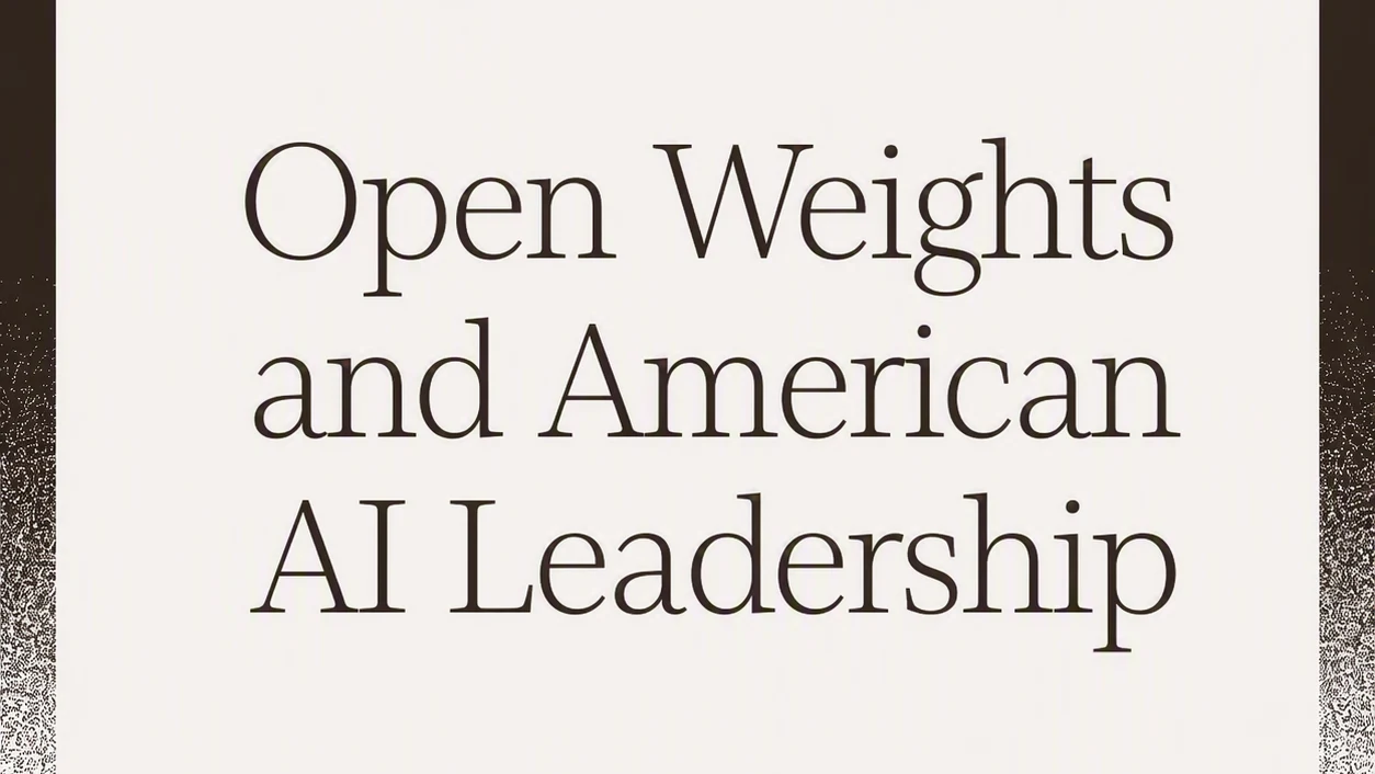 AI coalition urges Washington to protect open-weight models