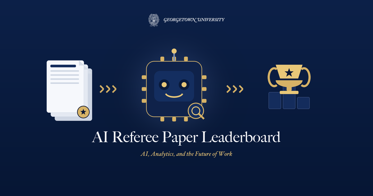 Georgetown launches an AI referee leaderboard for research papers