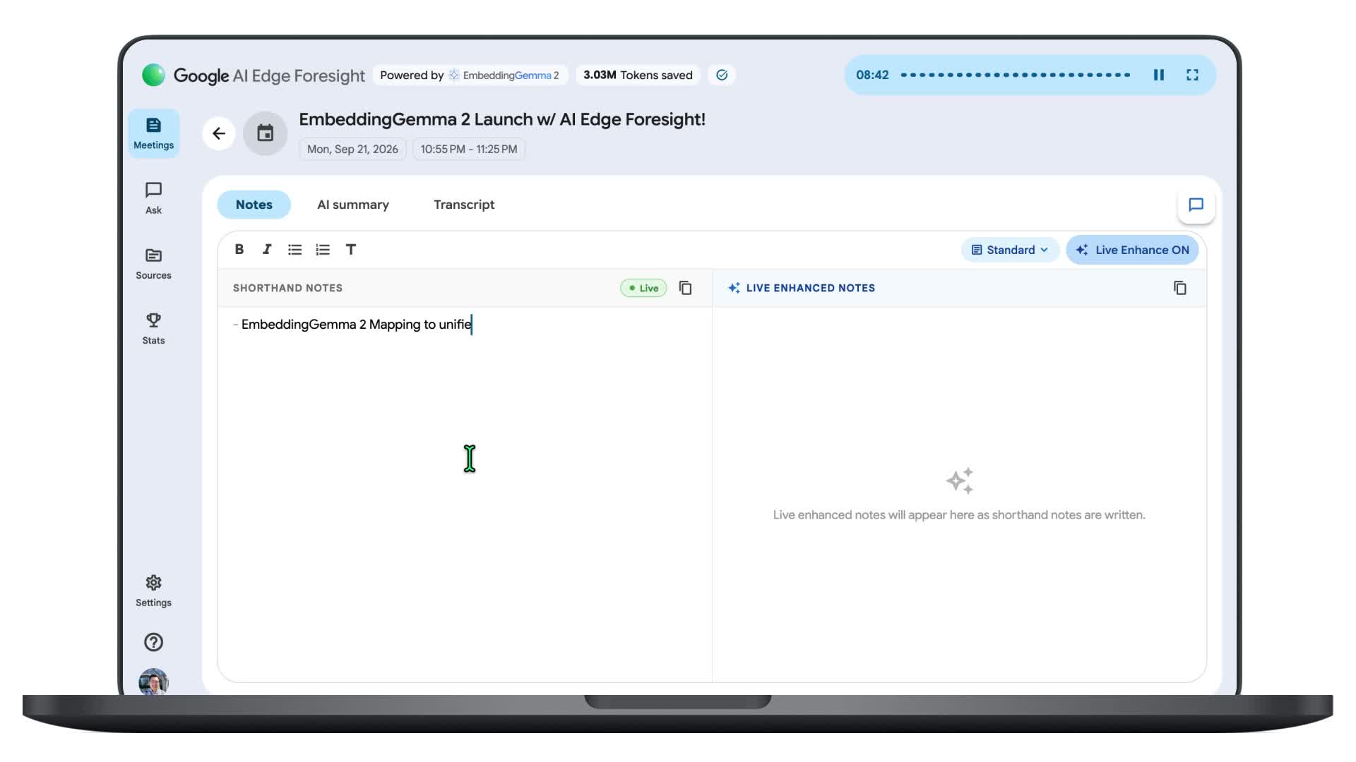 Google AI Edge Foresight brings an offline meeting assistant to Mac