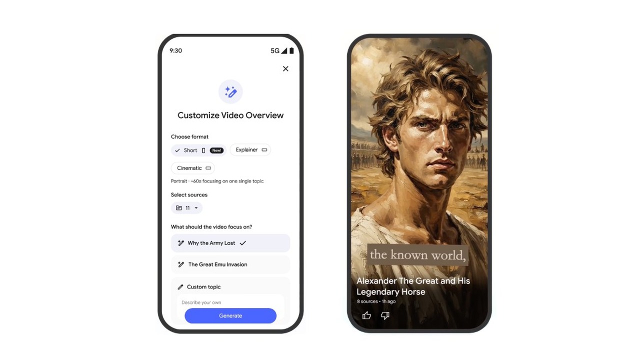 Google adds TikTok-style AI clips to NotebookLM